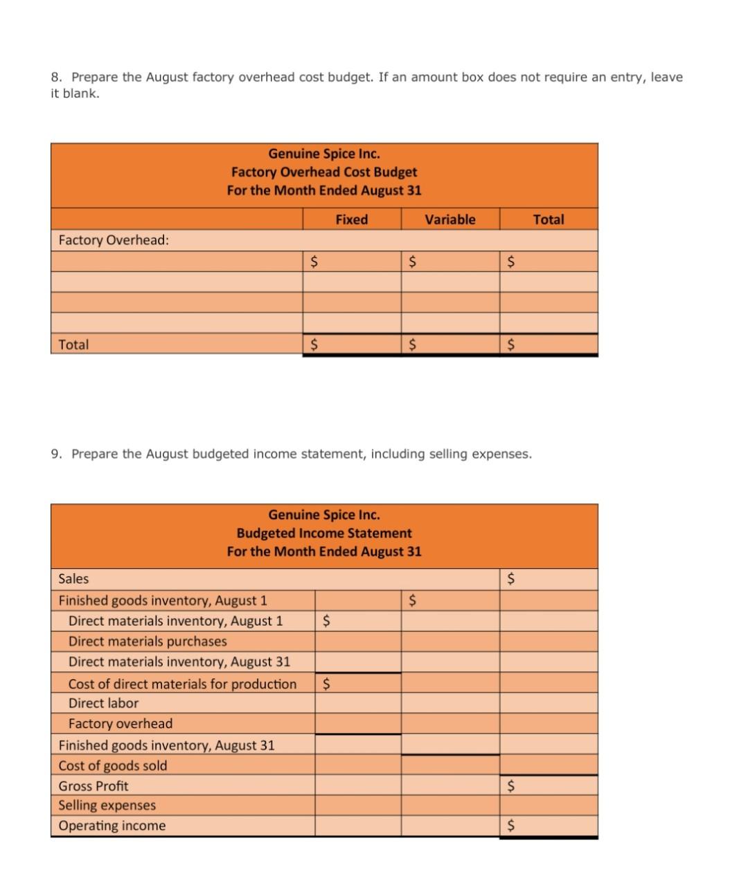 case. There is a selling commission of $20 per case. The January