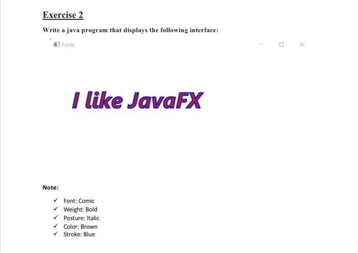 texts, as shown in the following Figure: Write a java program that