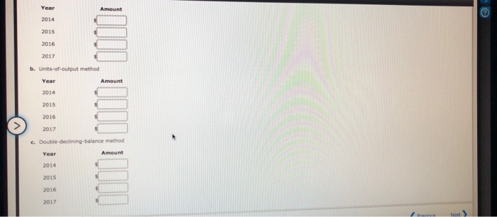 on July 1, 2014, for $35,640. The equipment was expected to have