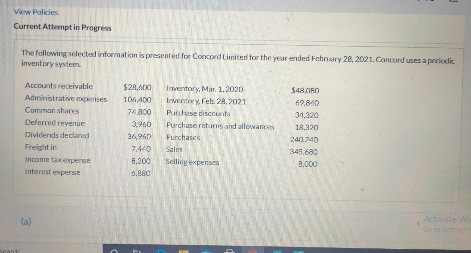  View Policies Current Attempt in Progress The following selected information is