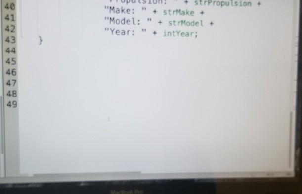 intLength; public String getstrType) t 28 29 return strType; 30 public void