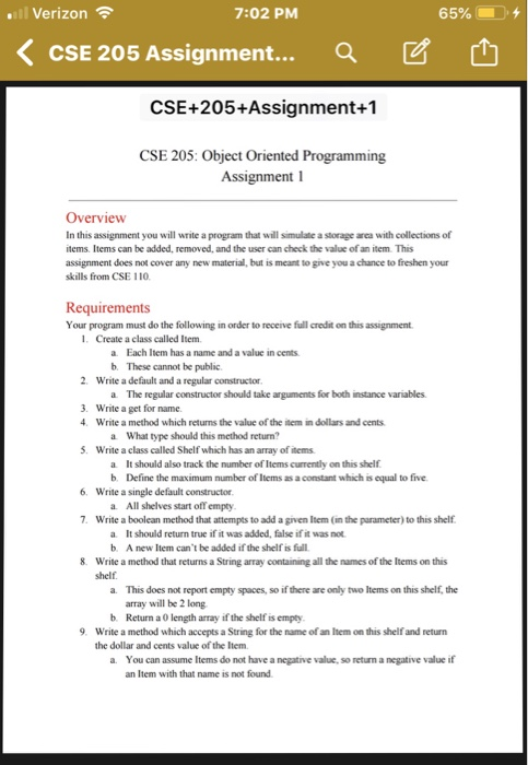  I need help with this assignment please!!!! Verizon 7:02 PM 65%