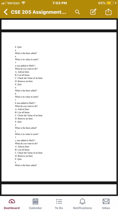 program must do the following in order to receive full credit on