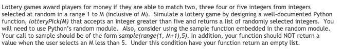I've started writing this code for a lottery generator. Here is what