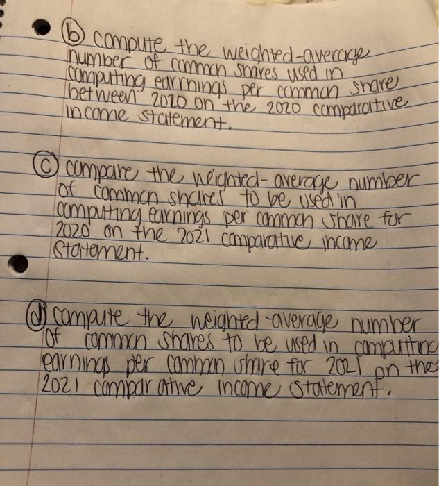 Blue Inc. uses a calendar year for financial reporting. The company is