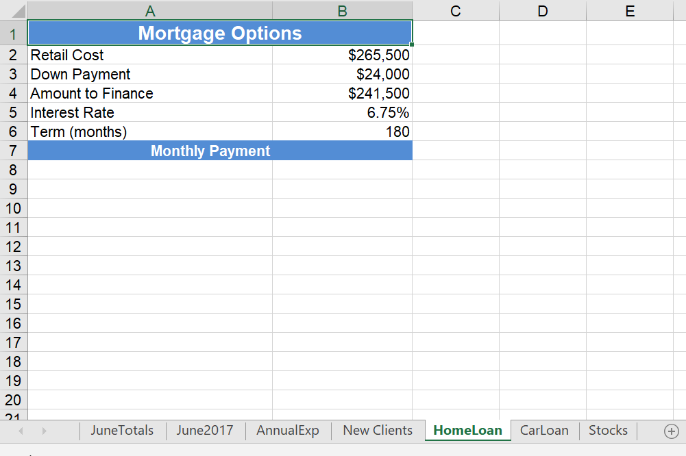 PivotTable in cell F1 on the AnnualExp worksheet using the data in