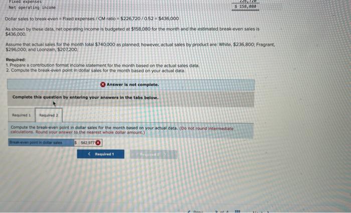 and Required 2 part Loonzain, buogeteo saies dy proauct ano in toth