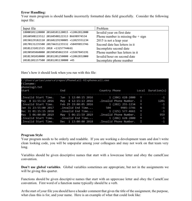so doing, you will practice using the ifstream class, L/O manipulators, and