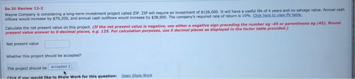  Do It Review 12-2 Wayne Company is considering a long-term investment
