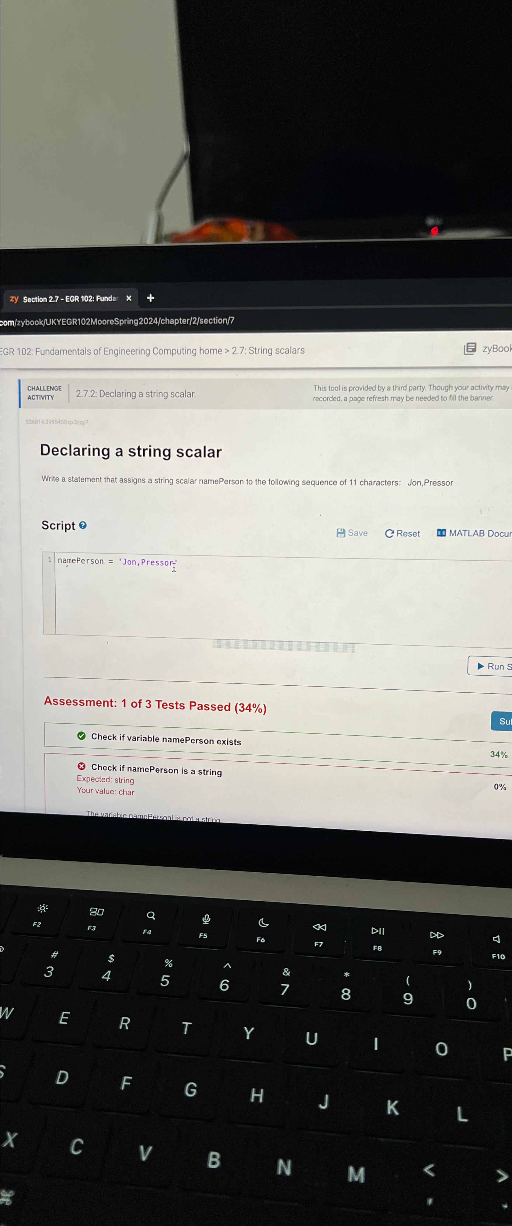  zy Section 2.7- EGR 102: Fundar com/zybook/UKYEGR102MooreSpring2024/chapter/2/section/7 ERR 102: Fundamentals of