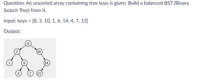  Using C++ do it Asaap Question: An unsorted array containing tree