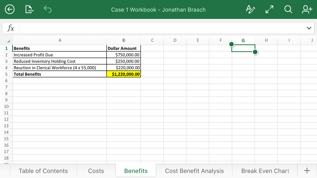 benefit analysis of the project. The workbook should use fixed and variable