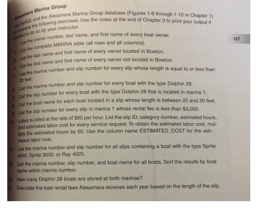 if directed to do so Use by your instructor 125 List the