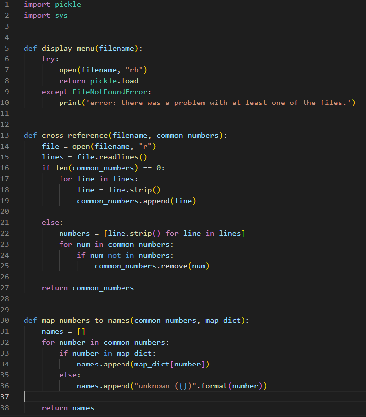 070934567 \\ 5 & 070323464 \\ 6 & 070856789 \\ 7 &