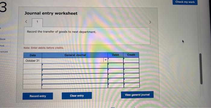 work in process Units started this period options for this section Complete