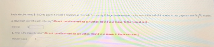 in a year table) (Do not round intermediate calculations. Round the "Interest"