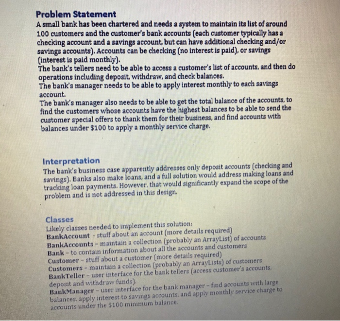 Java program that would solve a significant business problem. Three business case