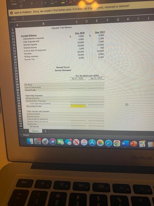  oved, renamed or deleted? Add-in Problem Sorry, we couldn't find Solver.xlarn.