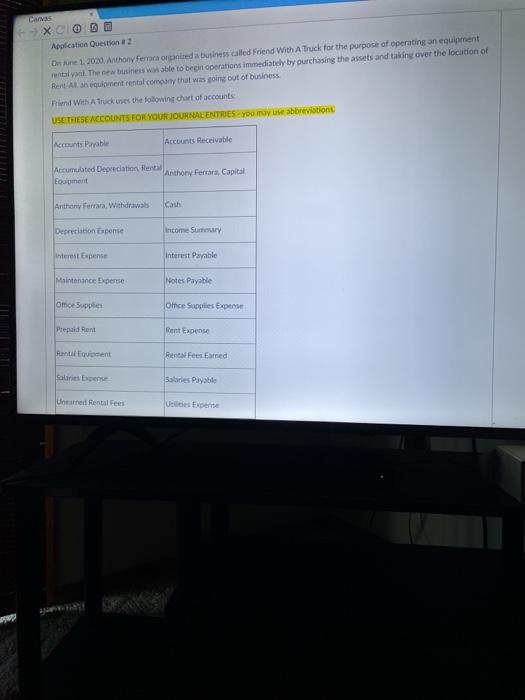  q2 Canvas X DE Aplication Question 2 Ore 1.2020. Anthony Ferrara