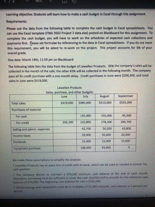  show all work 90 Learning objective: Students will learn how to