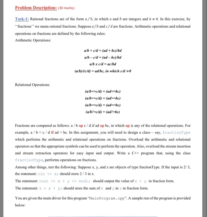  #include #include #include "fractionType.h" using namespace std; int main() { fractionType