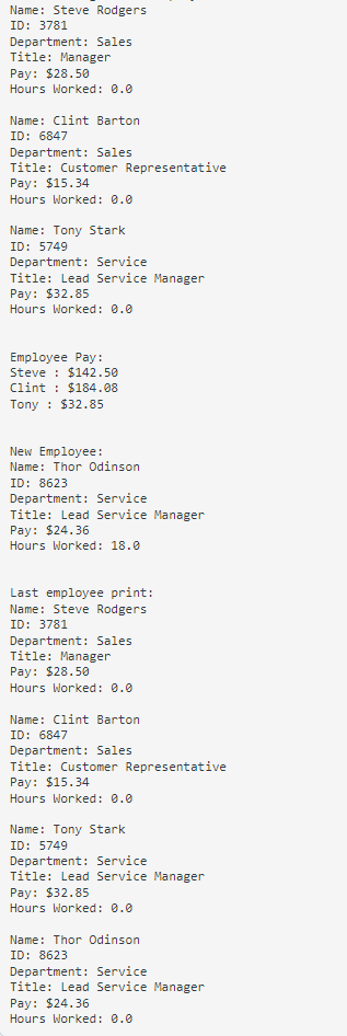 the code. This is the file that creates some base employees and