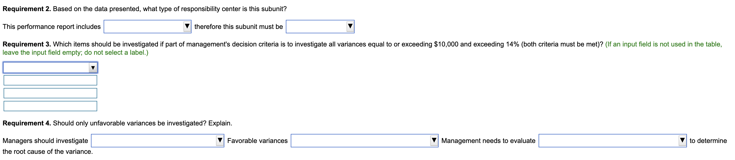 Percentage* 4 Actual Budgeted Variance* 5 Sales $ 486,000 $ 450,000 6