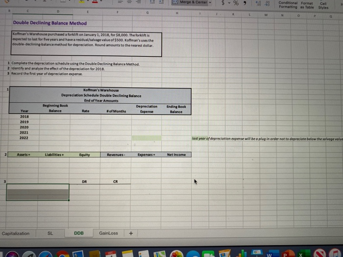  Merge & Center $ % ) * 48 Conditional Format Formatting