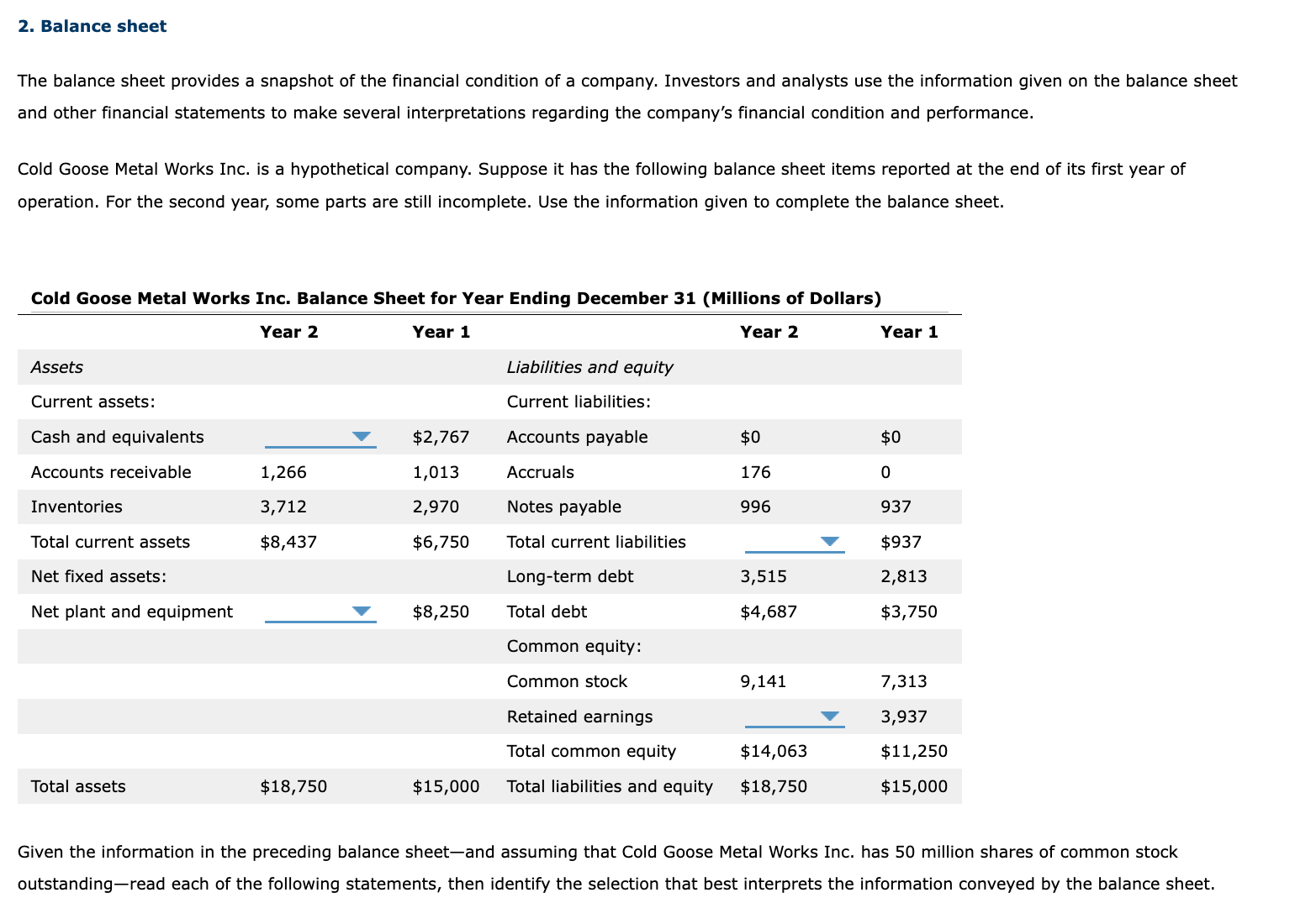 1 and Year 2. B) The accruals balance decreased by 176 million