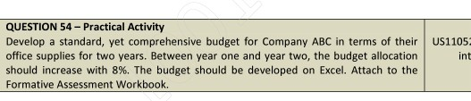 (doesn't have to be computerised.) QUESTION 54 - Practical Activity Develop
