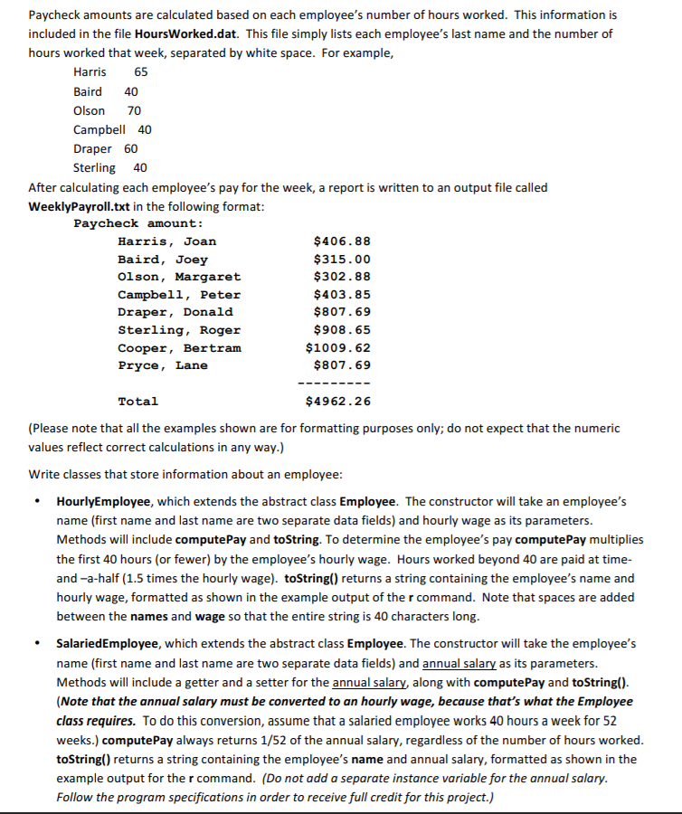 be graded in this class, you are making the claim that you
