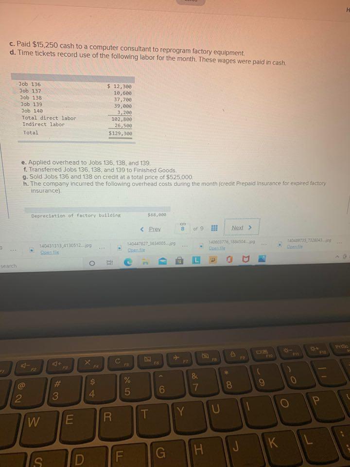 is 200% of direct labor. Intormation on the company's production activities during