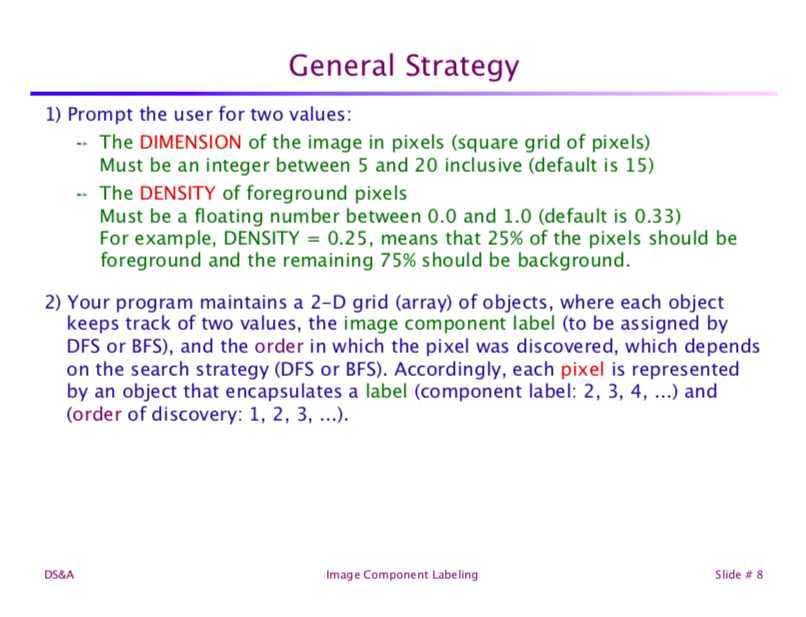 DFS and the other through BFS. The point in this project to