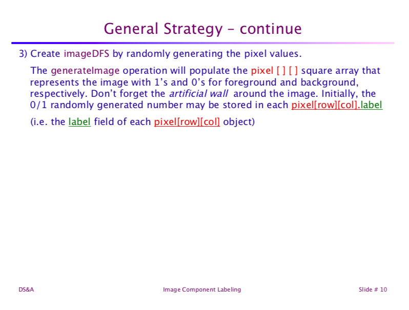 The functions should look similar to this:- generateArray(int **arrayA, int **arrayB); depthFirstSearch(int