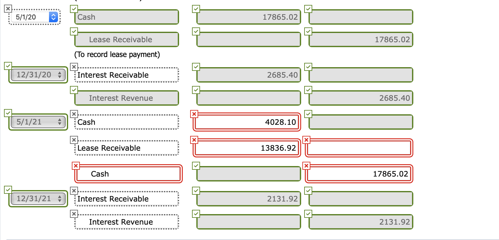 5-year lease term. (Round answers to 2 decimal places, e.g. 5,275.15.) WINDSOR
