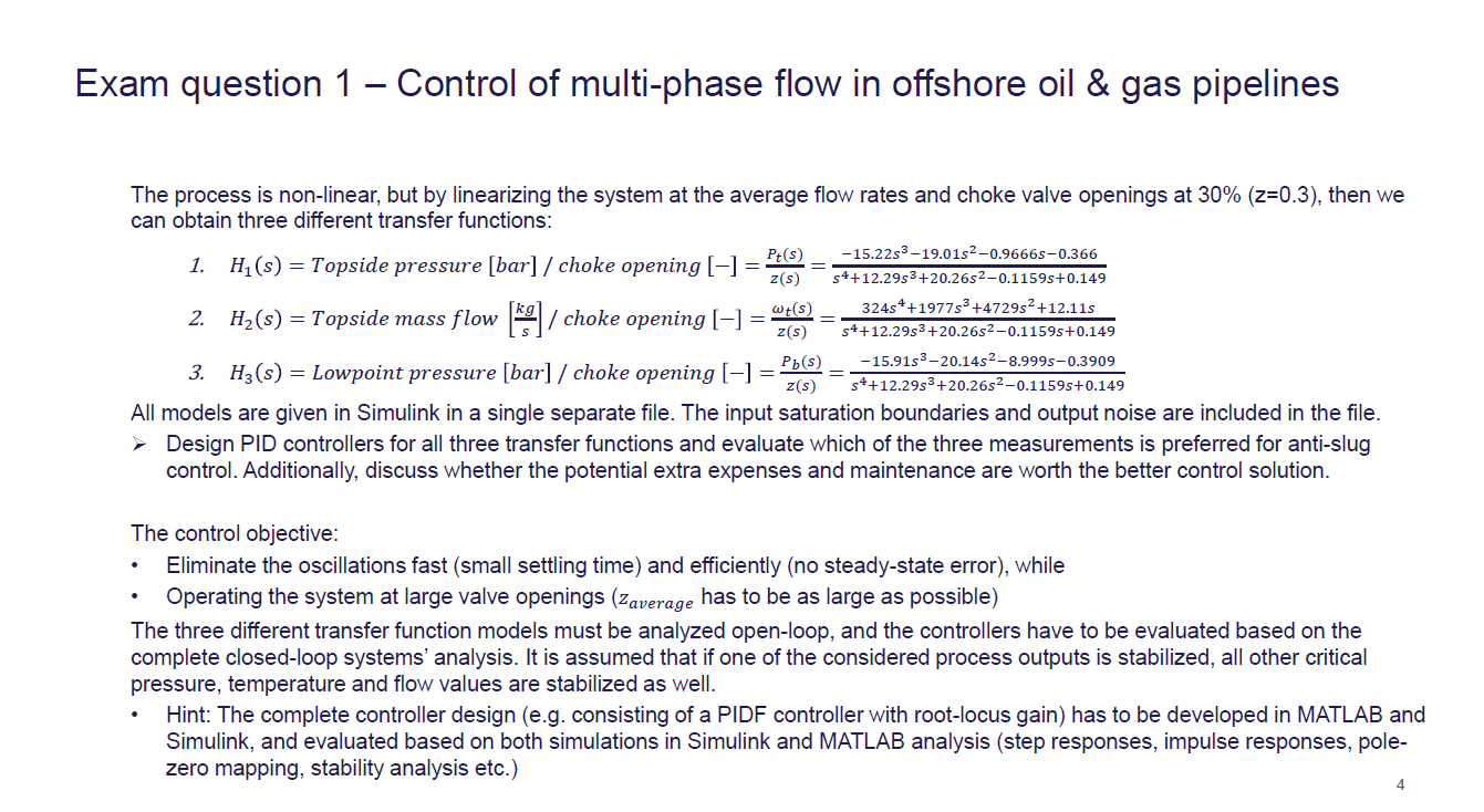 upstream oil \& gas pipeline process. Here, undesired cyclic pressure and flow