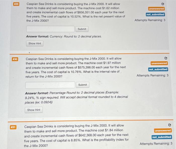 pls answer all three and for #31 make sure answer is 3