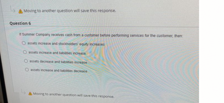 will save this response. Question 4 You friend has an exam in