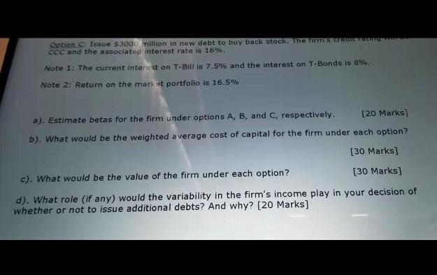 Market value of di bt: 3000 milion - Number of shares issued:
