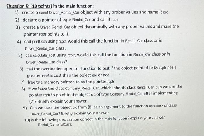void set_number(string number); void set_model(string model); void set_rental_days(int days); string get_model(); string