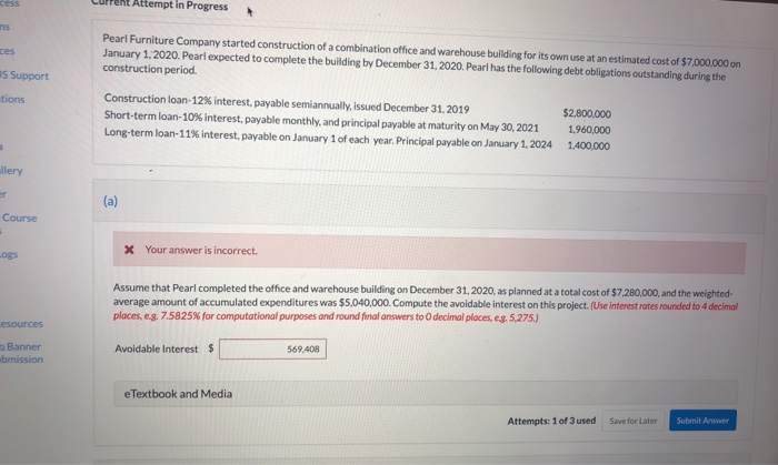 please provide details explanation thanks. Current Attempt in Progress ces Pearl Furniture