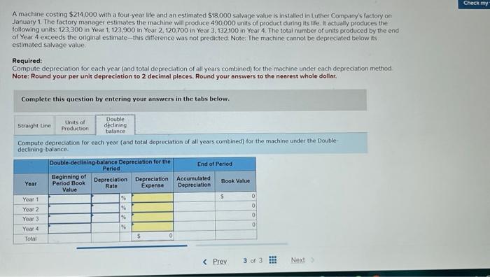 Compuny's factory on January 1 . The tactory manager estimates the machine