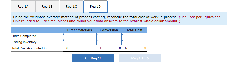 information: Units Costs Beginning work in process (23% complete) 36,000 Direct materials