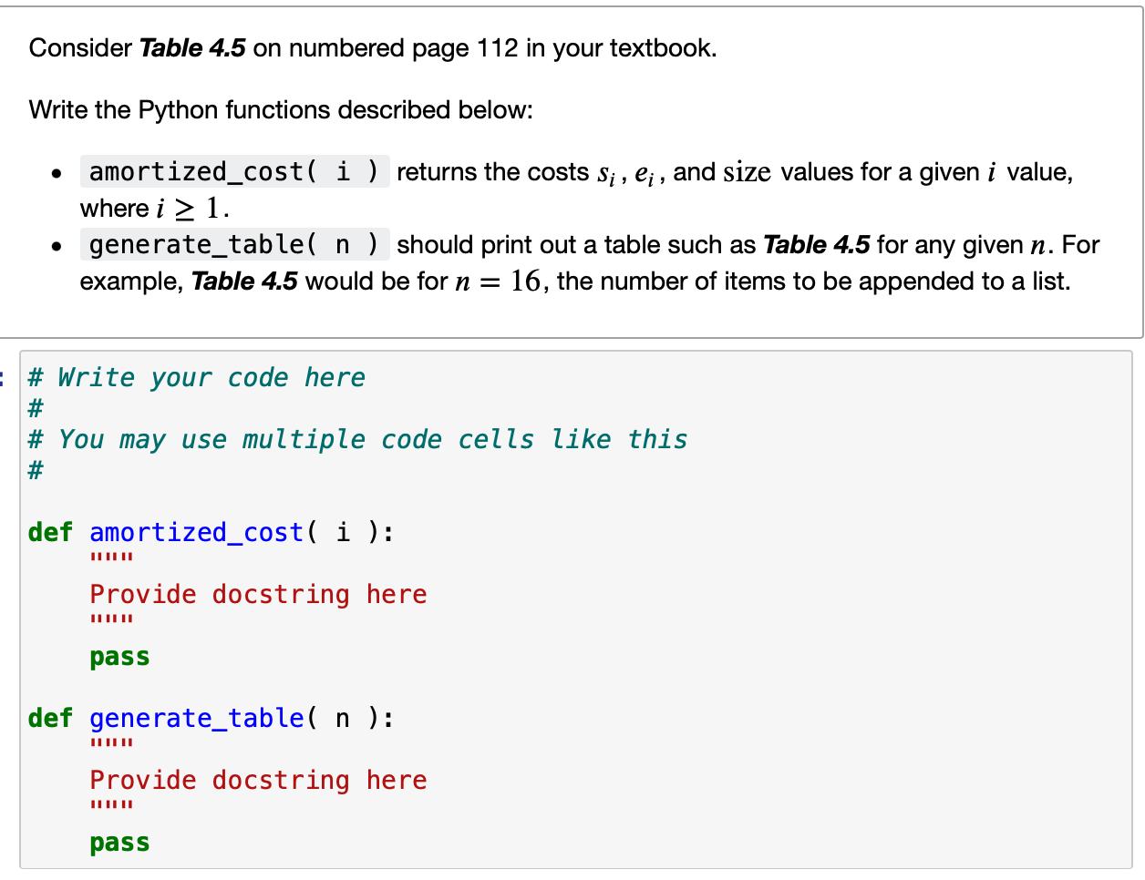  Amortized Cost Is Not Average Case Time. Do not confuse amor-