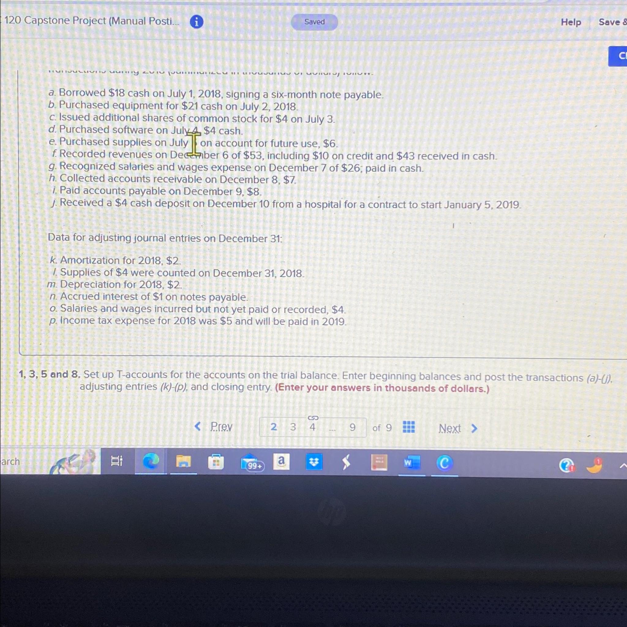  120 Capstone Project (Manual Posti... (i) Help Save 8 a. Borrowed