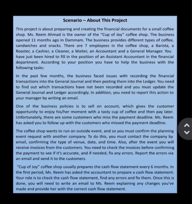  Scenario - About This Project This project is about preparing and