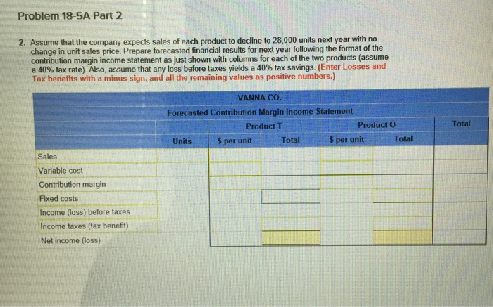 information applies to the questions displayed below.) Vanna Co. produces and sells