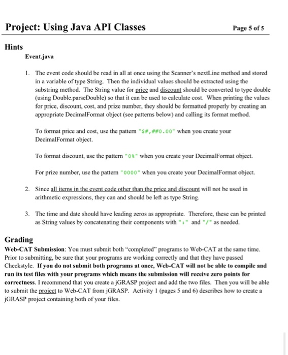 accept coded event information as input that includes the date, time, price,