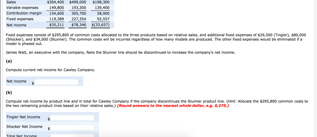 Please show the steps and use the numbers provided, thanks Fixed expenses