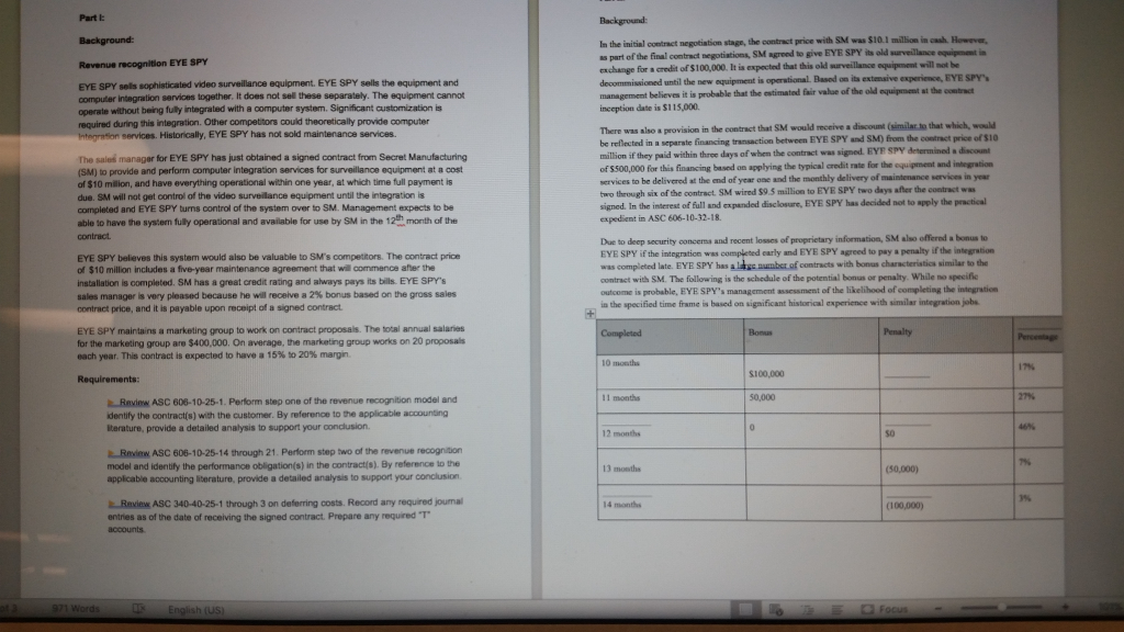 Part b In the initial contract negotiation stage, the contract price